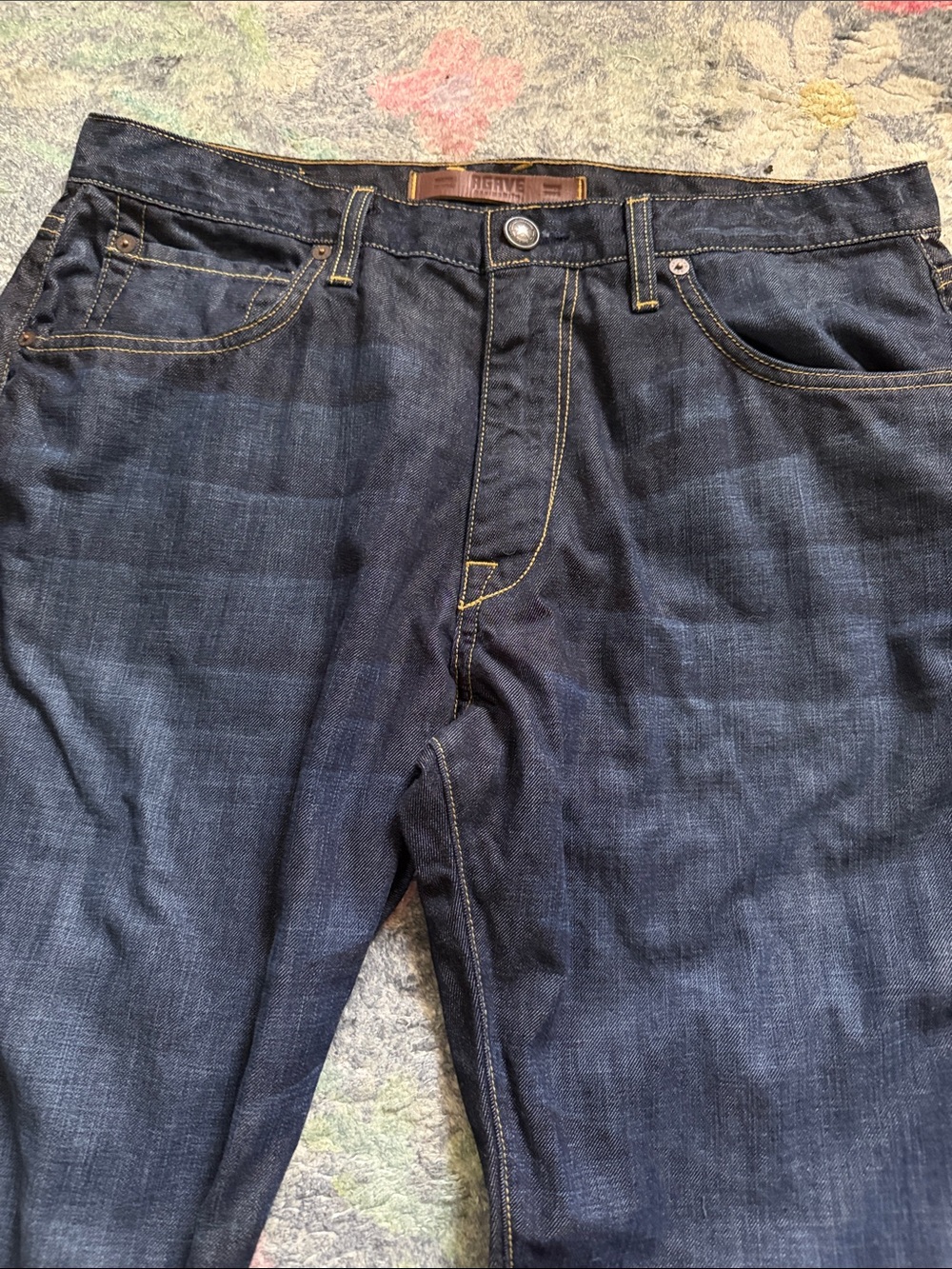 Agave Waterman Relaxed Straight Agate Beach Dark Blue Wash Men’s Jeans